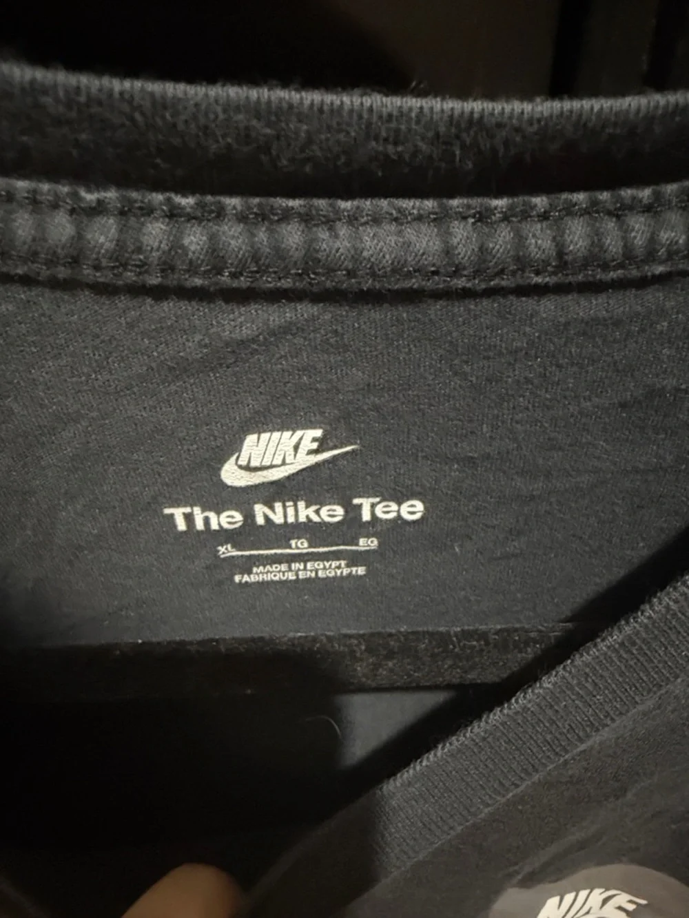 Nike Black Long-Sleeve Logo Shirt with Sleeve Graphic